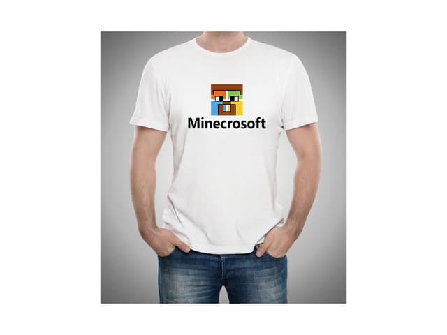 Férfi Minecraft paródia Microsoft póló