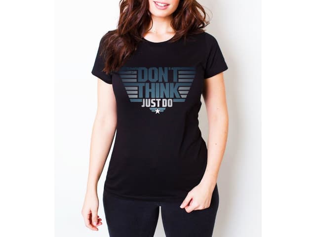 Női póló Top Gun don't think
