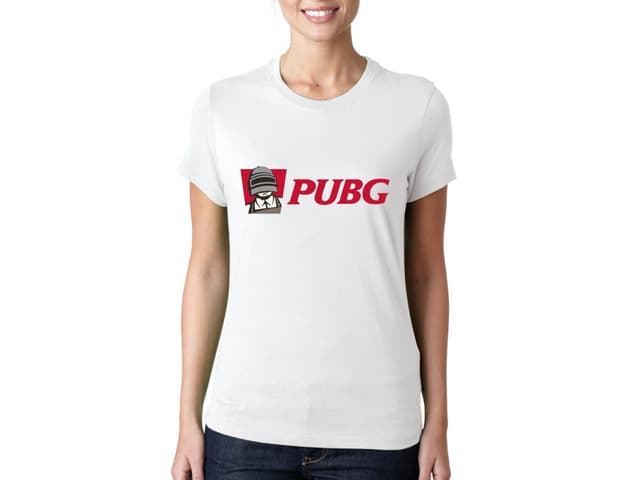 Női PUBG póló, KFC utánzattal