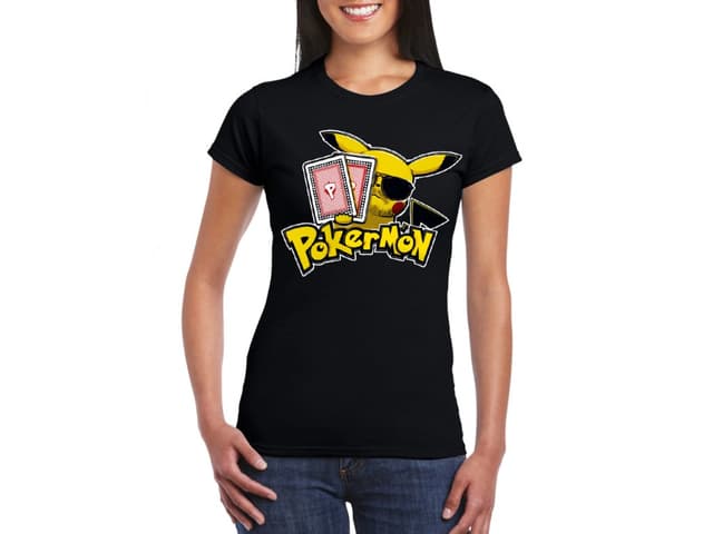 Női póló Póker és Pokémon