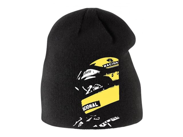 Gyerek téli sapka Senna spirit! Legendás F1 sisak