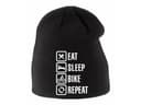 Gyerek téli sapka Eat Sleep Motorcycle Repeat