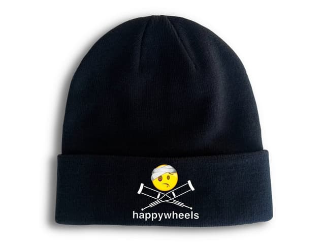 Happy Wheels kötött téli sapka