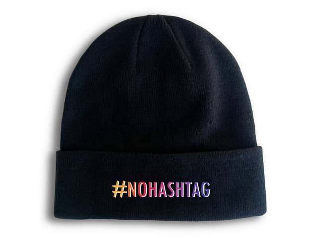 Kötött téli sapka Nincs hashtag