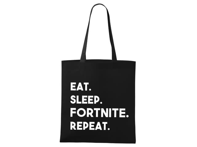 Fortnite bevásárlótáska Eat-Sleep-Fortnite-Repeat