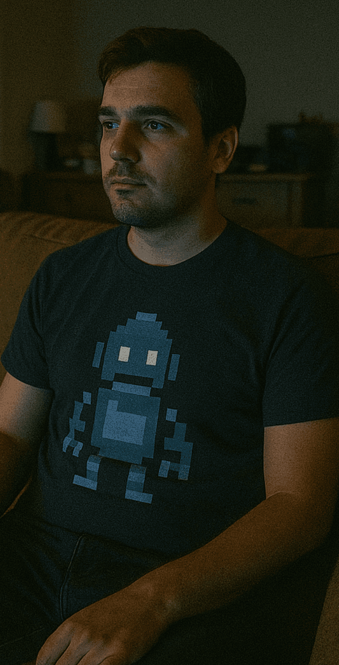 Tóth Péter - Retro robot póló